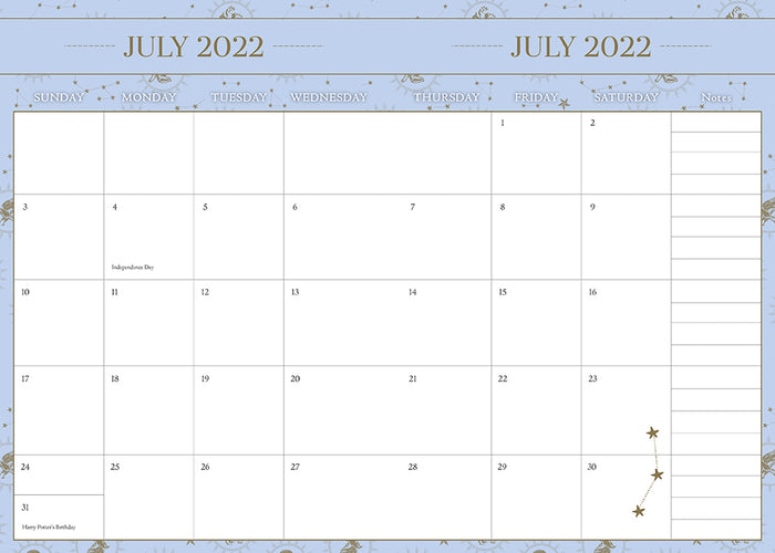 Harry Potter 2022-2023 Academic Year Planner