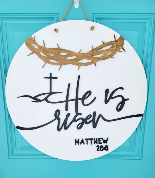 He is Risen Matthew 28-6 Door Hanger- wholesale