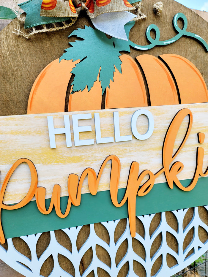 Hello Pumpkin Door Hanger- wholesale