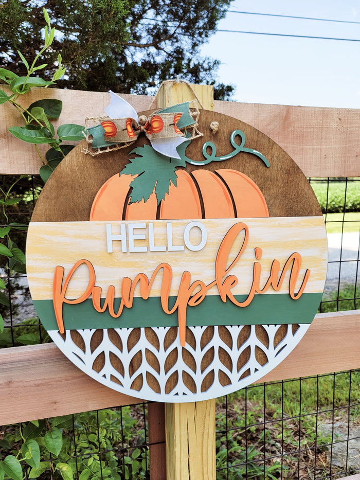 Hello Pumpkin Door Hanger- wholesale