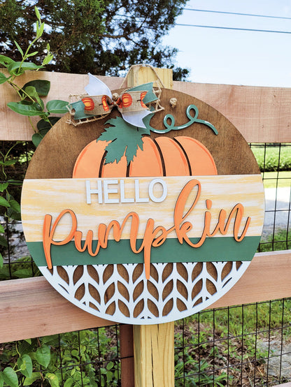 Hello Pumpkin Door Hanger- wholesale