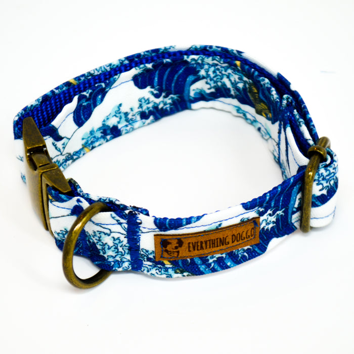 Hokusai Eco Canvas Dog Collar