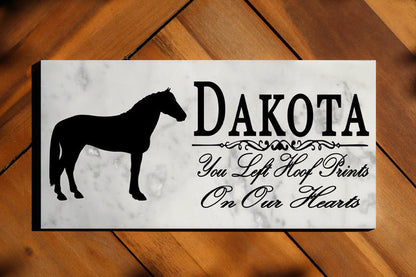 Horse Memorial Stone Equine Personalized Garden Marker Grave Marker for Outdoors or Indoors - Broad Bay Personalized Gifts Shipped Fast