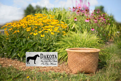 Horse Memorial Stone Equine Personalized Garden Marker Grave Marker for Outdoors or Indoors - Broad Bay Personalized Gifts Shipped Fast