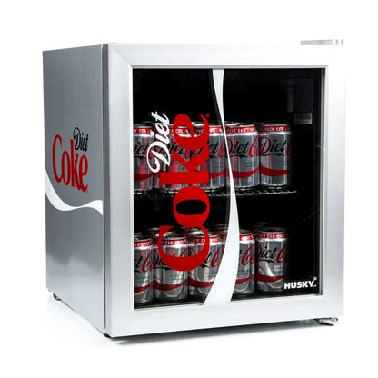 Husky 48 Litre Diet Coke Mini Fridge Cooler - Silver | HUS-HY209-HU-E