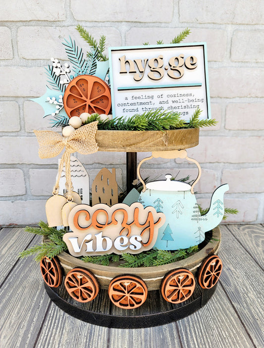 Hygge Christmas Tiered Tray Set