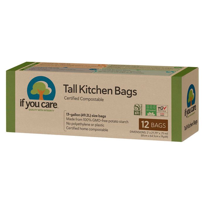 If You Care Compostable 13 Gallon Tall Kitchen Bag Box - 12 Count