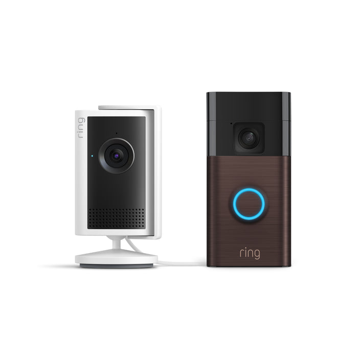 Venetian Bronze:Indoor Camera Plus + Battery Video Doorbell