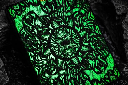 Inferno Playing Cards Emerald Blaze Playing Cards by Darkside Playing Card Co