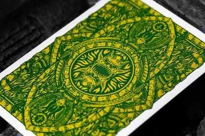 Inferno Playing Cards Emerald Blaze Playing Cards by Darkside Playing Card Co