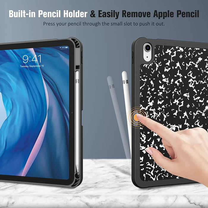 iPad 11th Gen A16 Chip (2025)/iPad 10th Generation 10.9-Inch SlimShell Case w/Soft TPU Stand Back & Pencil Holder | Fintie