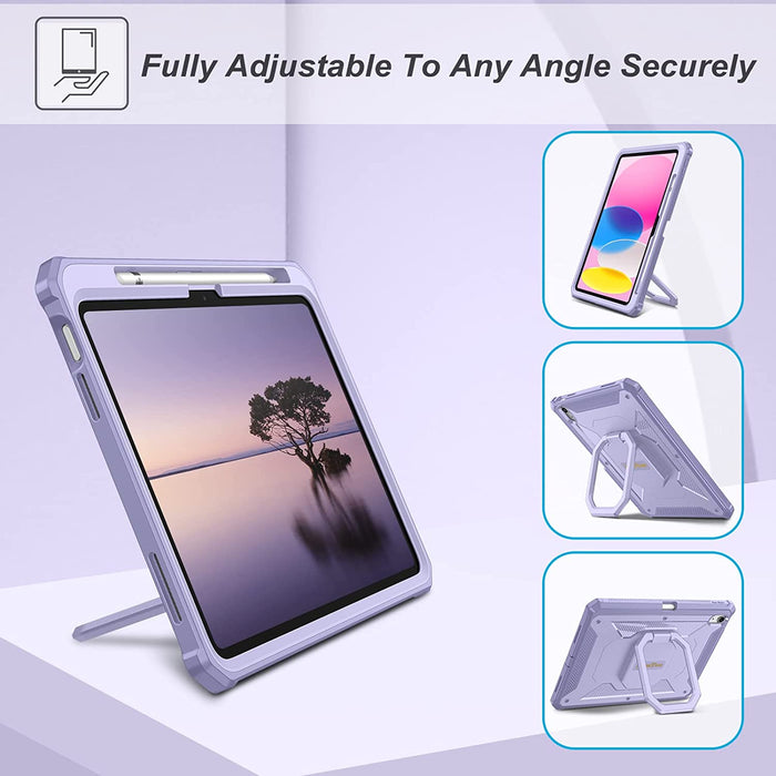 iPad A16 11th Gen/ iPad 10th Gen Tuatara Rugged  Kickstand Case with Screen Protector | Fintie