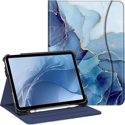 Fintie ipad 10th generation case in ocean marble
