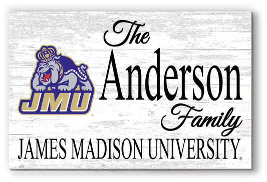 JMU Family Name Sign for James Madison Alumni, Fans or Graduation - Broad Bay Personalized Gifts Shipped Fast