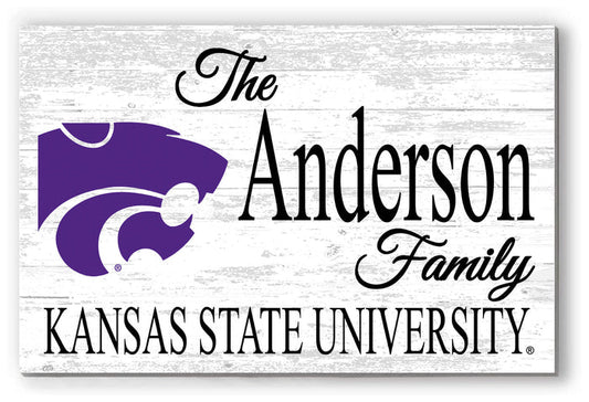 Kansas State Family Name Sign for K - State Alumni, Fans or Graduation - Broad Bay Personalized Gifts Shipped Fast