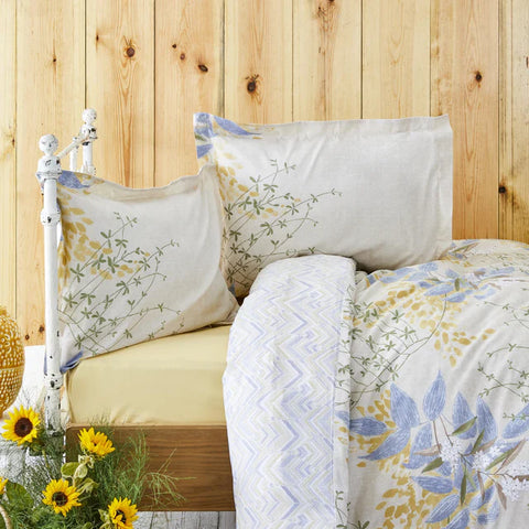Karaca Clarinda, Ensemble de Housse de Couette 100% Coton, Double