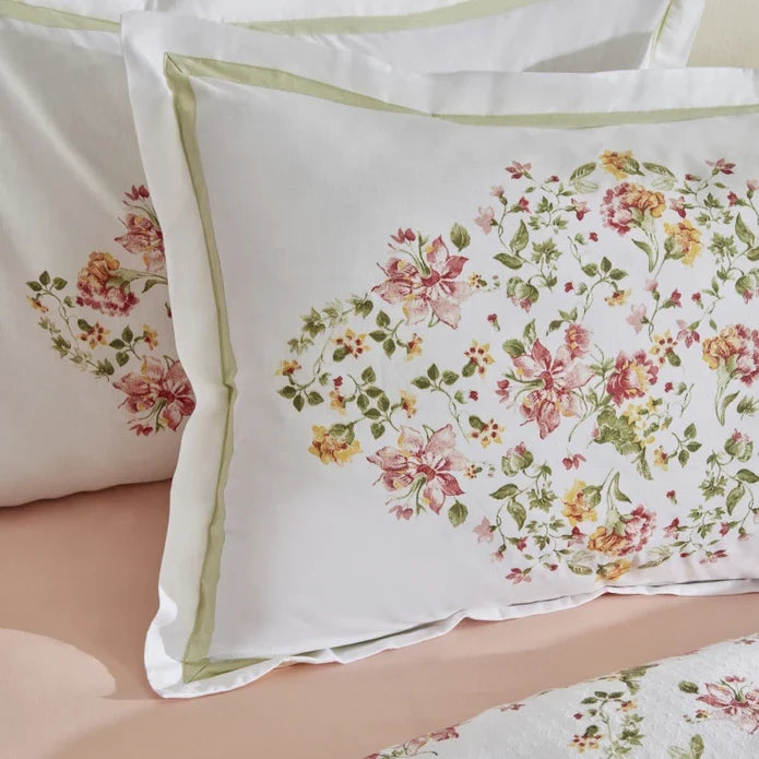 Karaca Home Emilie Ensemble de Plaid 100% Coton Double Taille Rose