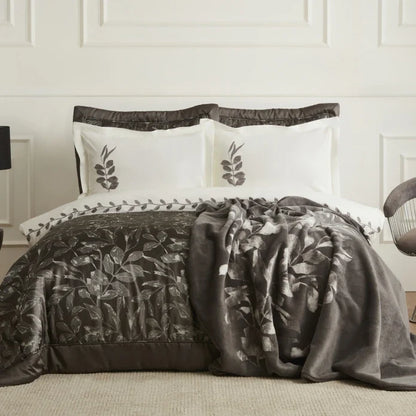 Karaca Home Gardenia Set de Mariage 8 Pièces Anthracite