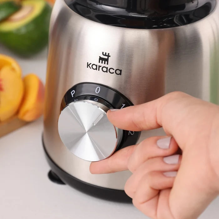 Karaca Inox 1,5 Litre Bol en Verre Inox Smoothie Blender