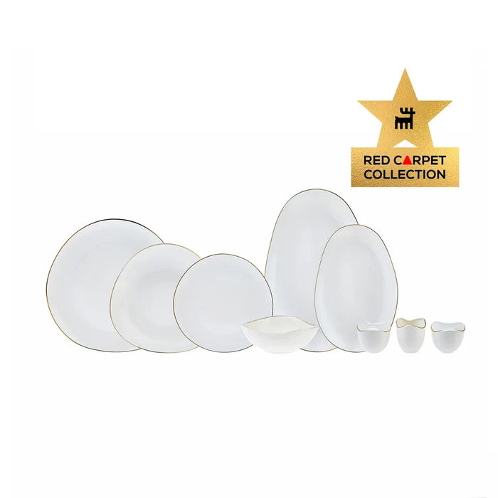 Karaca Red Carpet Collection Service de table Streamline Middle pour 12 personnes, 56 pièces