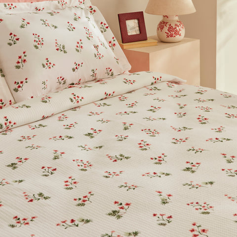 Karaca Silvie, Ensemble en Piqué 100 % Coton, Rouge