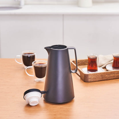 Karaca Thermoglass Lina Carafe Isotherme Antifuite 1 L Noir