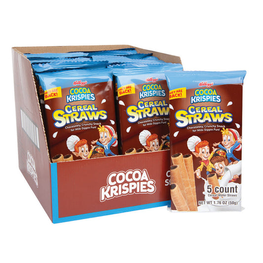 Kellogg's Cocoa Krispies Cereal Straws - 24 Count Bags