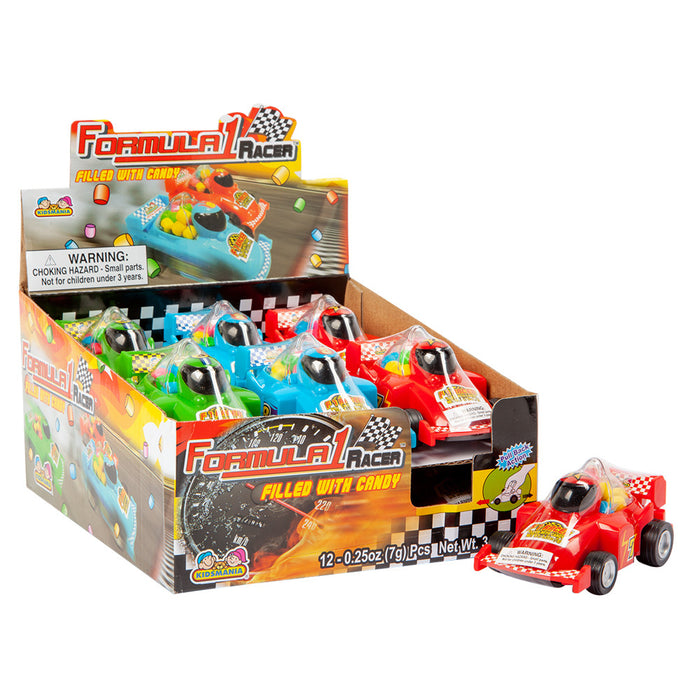 Kidsmania Formula 1 Racer Candy Toy - 12 Count
