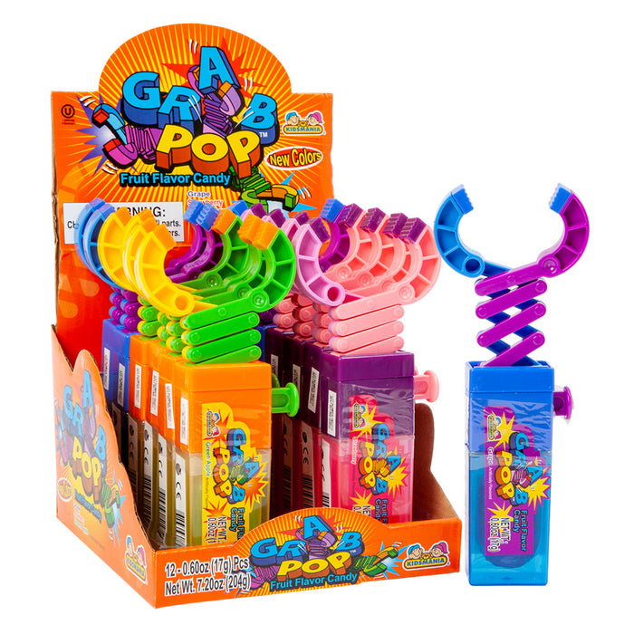 Kidsmania Grab Pop Mechanical Arm Toy Candy - 12 Count