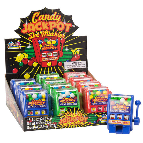Kidsmania Jackpot Slot Machine Candy Dispenser Toy - 12 Count