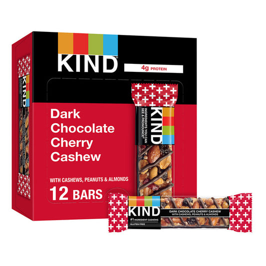 Kind Dark Chocolate Cherry Cashew Plus Antioxidants 1.4oz Bar - 12ct