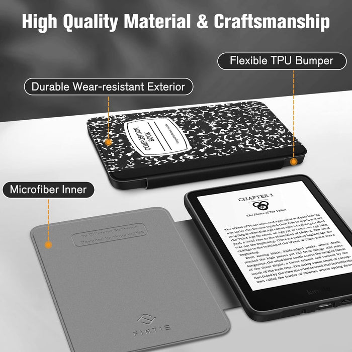 Kindle 11th Gen (6-Inch, 2024/2022) Hybrid Slim Case | Fintie