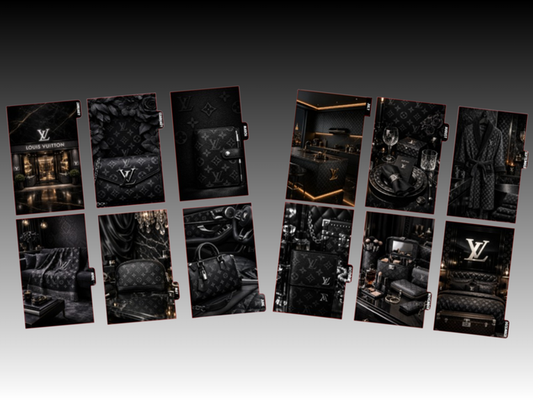 L Black Eclipse | Monthly Divider | Personal Wide | Set of 12