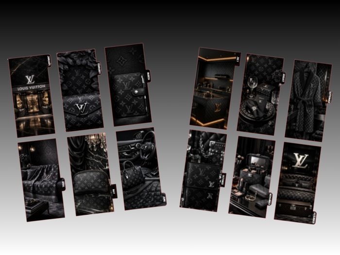L Black Eclipse | Monthly Dividers | A6 Rings | Set of 12