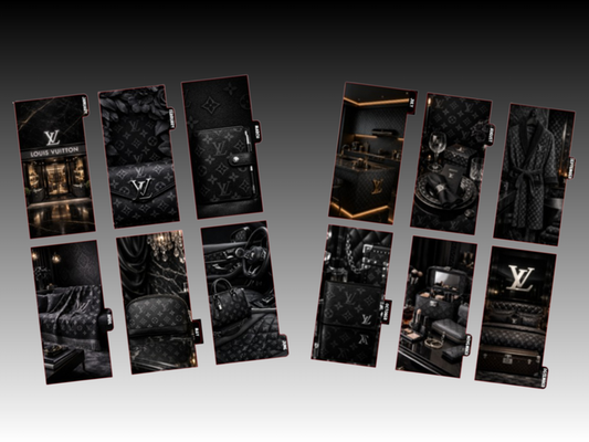 L Black Eclipse | Monthly Dividers | A6 Rings | Set of 12