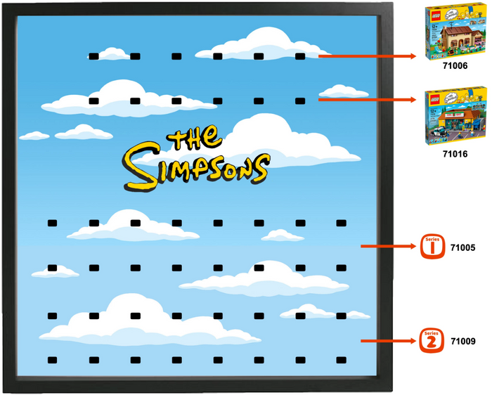 Large Frame for Lego® Simpsons series Minifigures