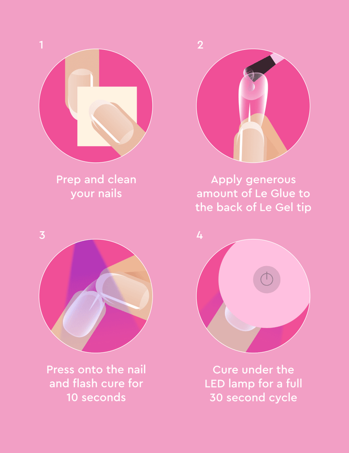 Le Soft Gel Tips - Short Round Square - Accessories