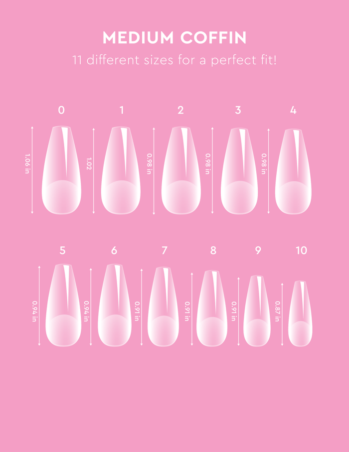 Le Soft Gel Tips - Medium Coffin - Accessories