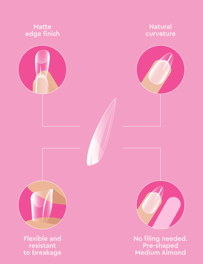 Le Soft Gel Tips - Short Round Square - Accessories