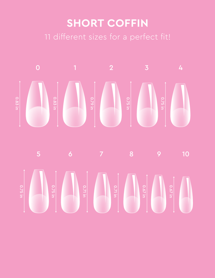 Le Soft Gel Tips - Short Coffin - Accessories