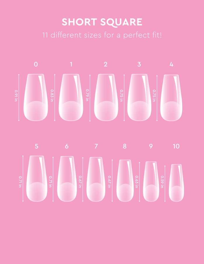 Le Soft Gel Tips - Short Round Square - Accessories