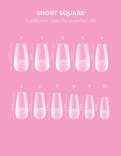 Le Soft Gel Tips - Short Round Square - Accessories