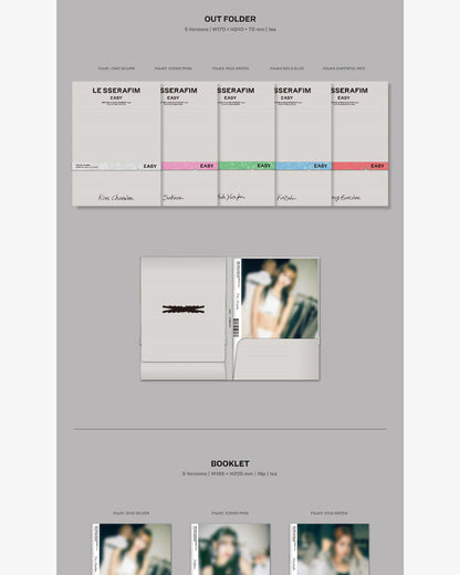LE SSERAFIM - 3RD MINI ALBUM [EASY] (COMPACT Ver.) (5 Versions)