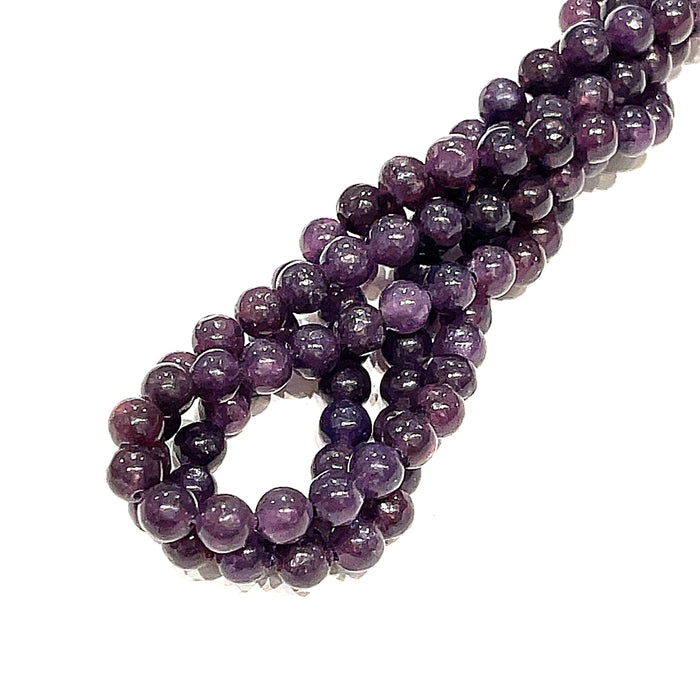 Lepidolite Gemstone Strand from Peru