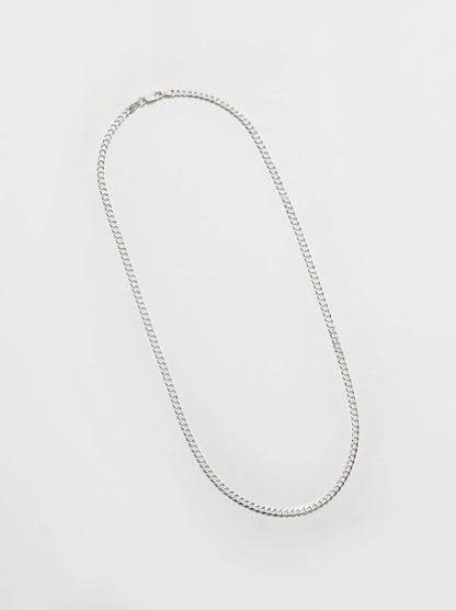 Wolf Circus Unisex Men's Curb Chain Necklace Sterling Silver Diamond Cut | Liam Necklace in Sterling Silver-Necklaces-wolfcircus.com