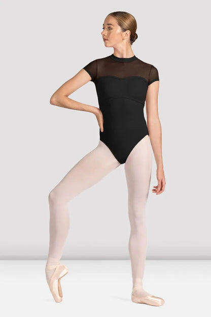 M5104LM Mesh Back Cap Sleeve Leotard (FINAL SALE)