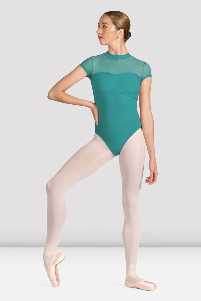 M5104LM Mesh Back Cap Sleeve Leotard (FINAL SALE)