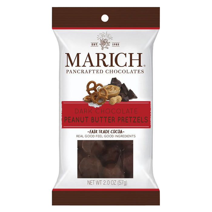 Marich Chocolate Peanut Butter Pretzel Candy Singles - 24 Count