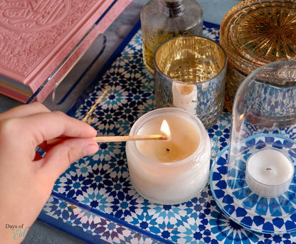 Marrakech Mosaic Acrylic Tray - Blue