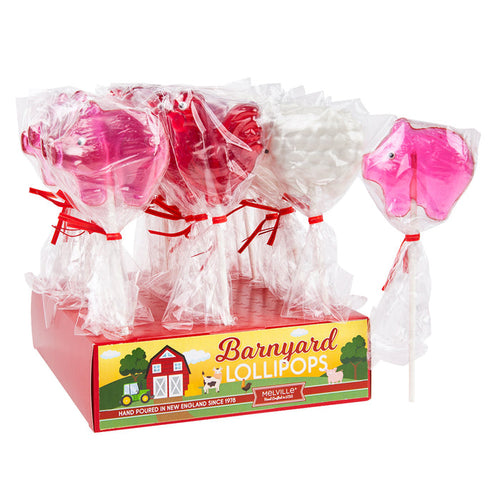 Melville Lollipops Barnyard Assorted Animal Lollipop - 24 Count